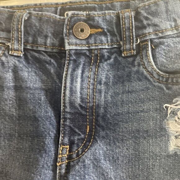 OSHKOSH B’Gosh Girls Jean Shorts Size 6 Destressed Adorable Knee Back to school - Picture 3 of 16